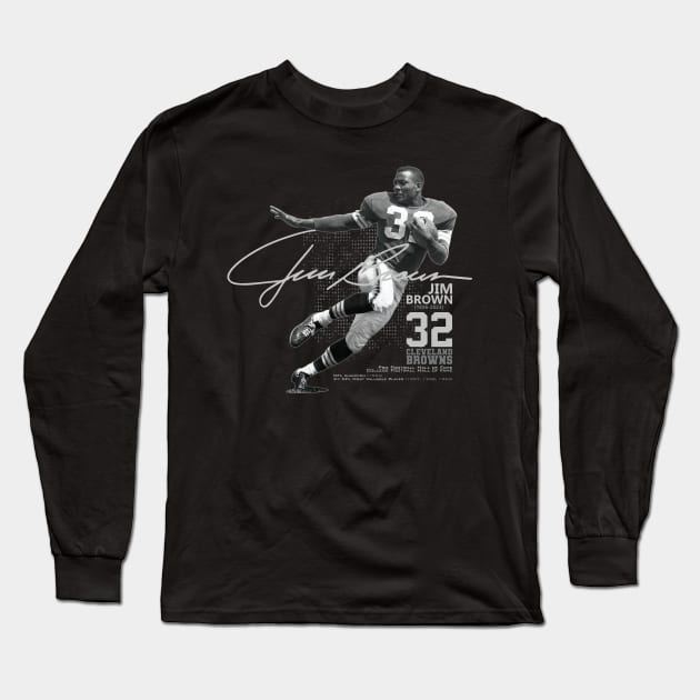 Jim Brown CLE Long Sleeve T-Shirt by Nagorniak